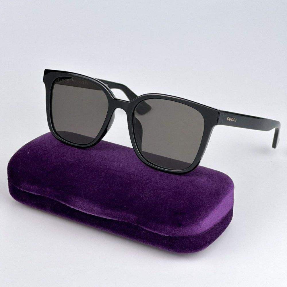 NEW Gucci GG1346SK 002 Black Brown Polarized Square Unisex Sunglasses GG 1346SK